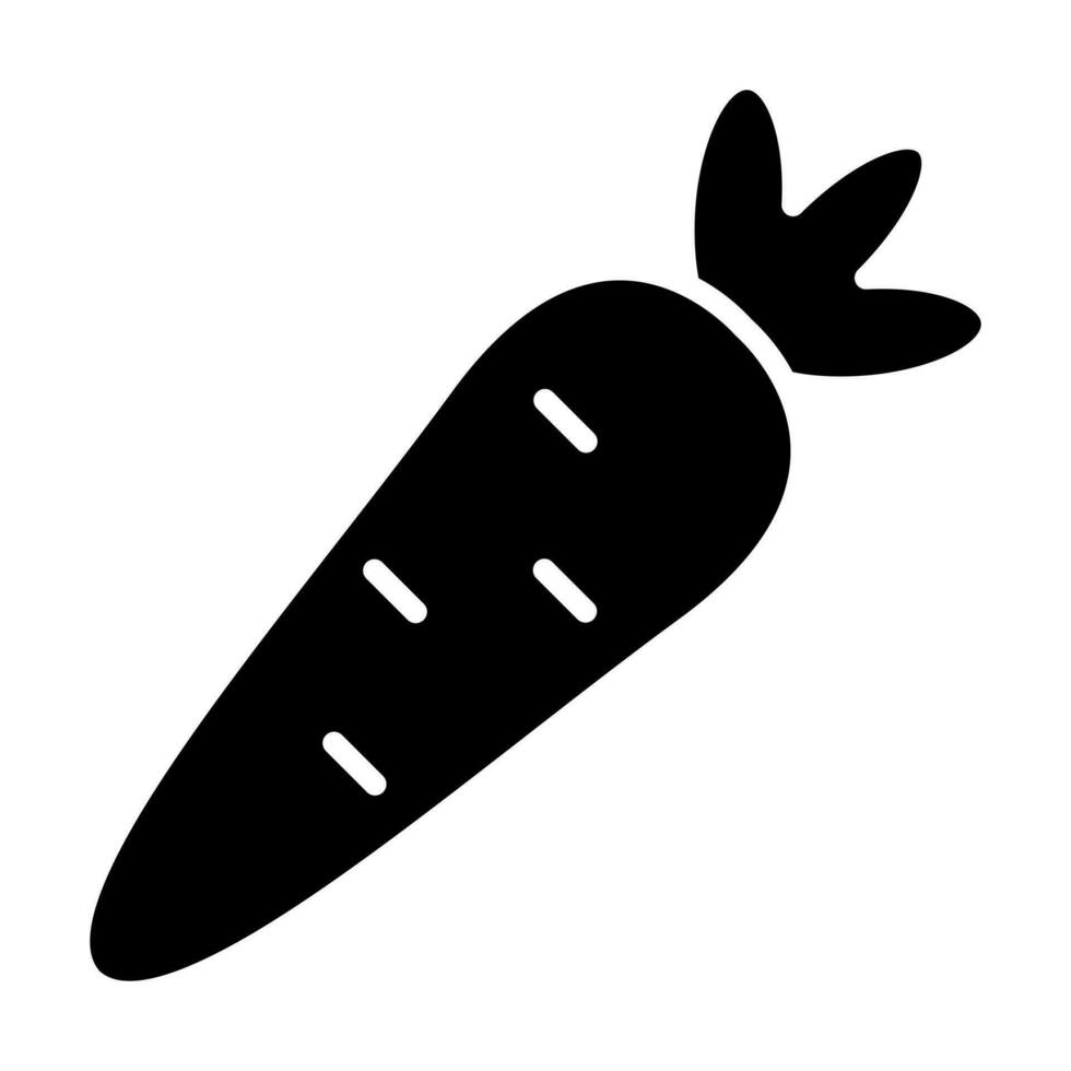 Carrot Glyph Icon Design vector