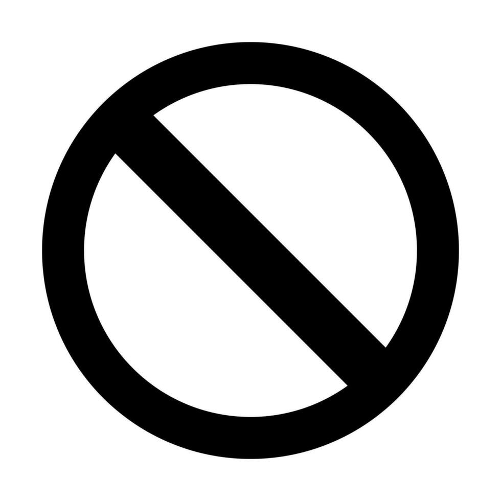 Forbidden Sign Glyph Icon Design vector