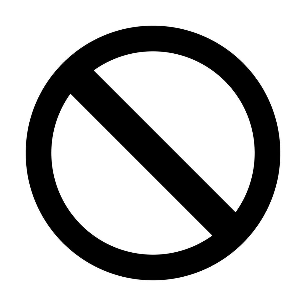 Forbidden Sign Glyph Icon Design vector