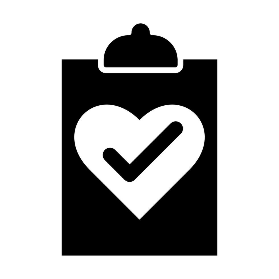 Health Check Glyph Icon Design vector