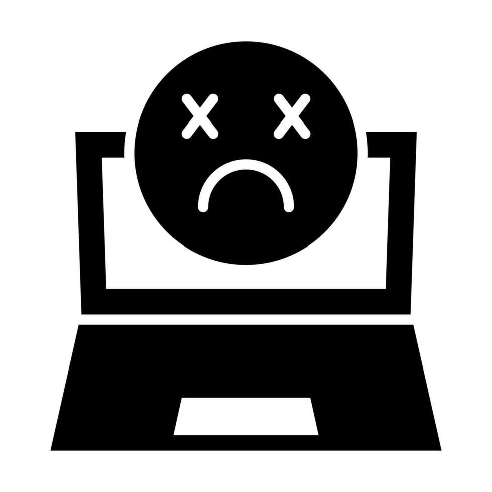 Dead Glyph Icon Design vector