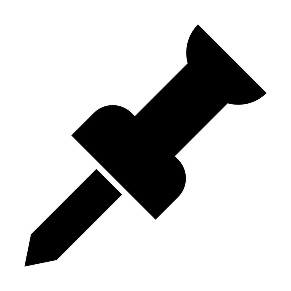 Pinned Glyph Icon Design vector
