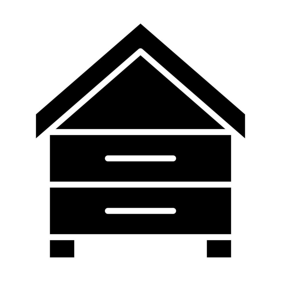 Beehive Glyph Icon Design vector