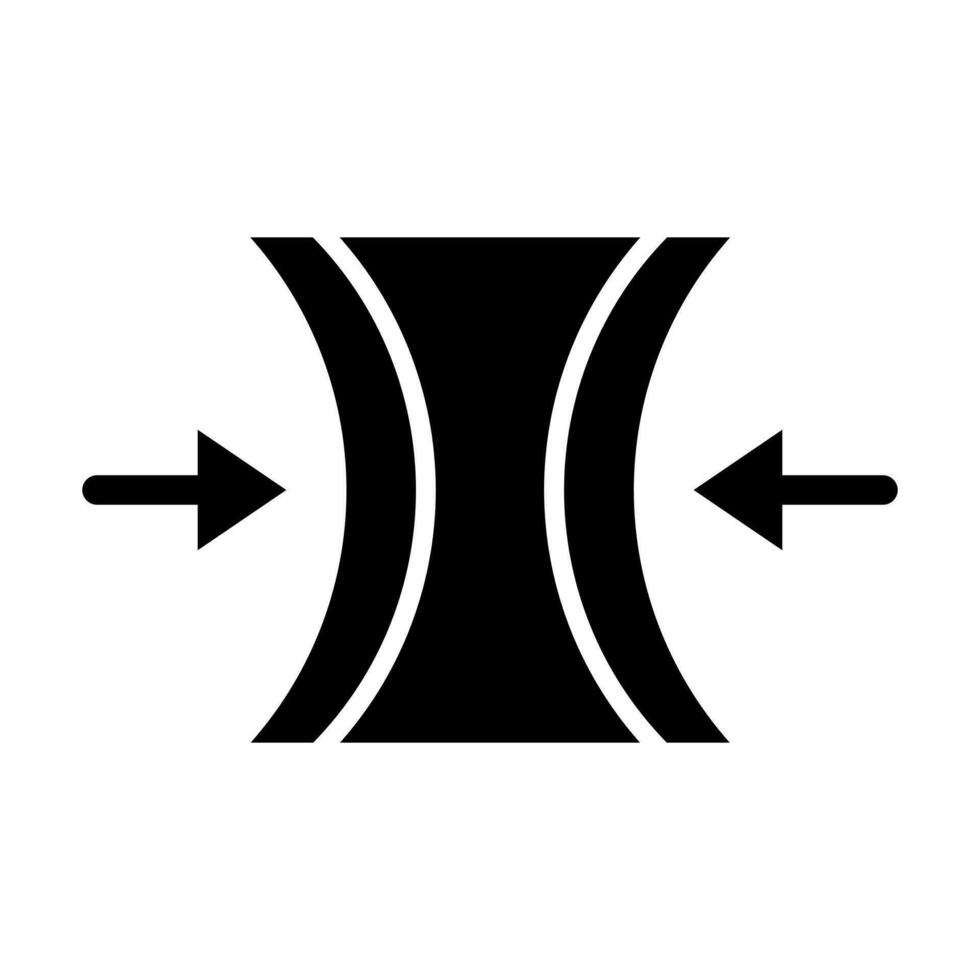 elasticidad glifo icono diseño vector