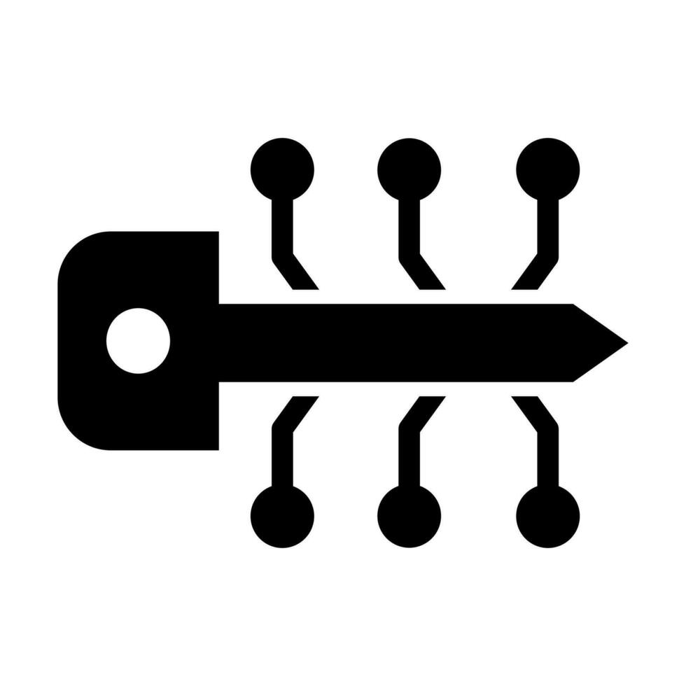 Digital Key Icon Design vector