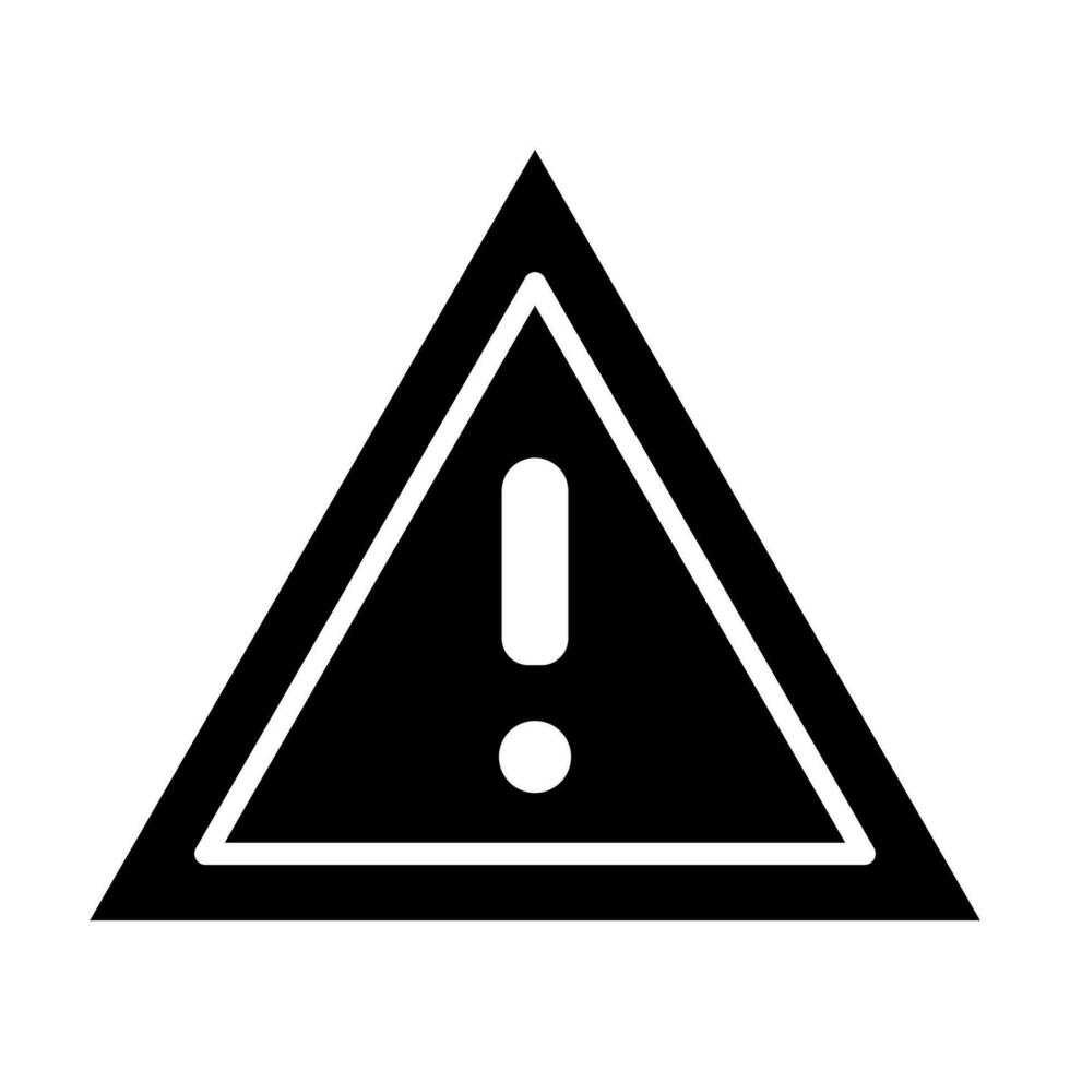 Warning Glyph Icon Design vector