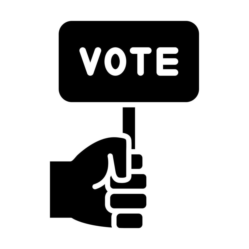 Vote Glyph Icon Design vector