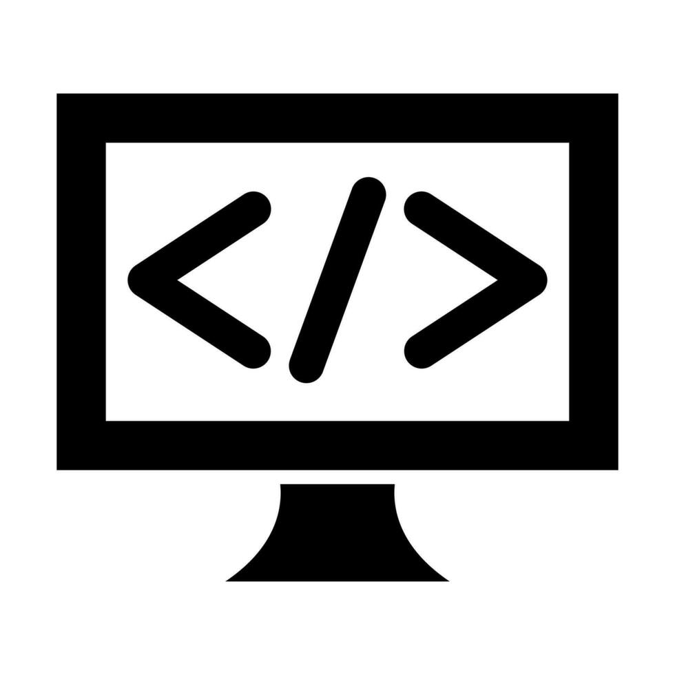 Programming Glyph Icon Design vector