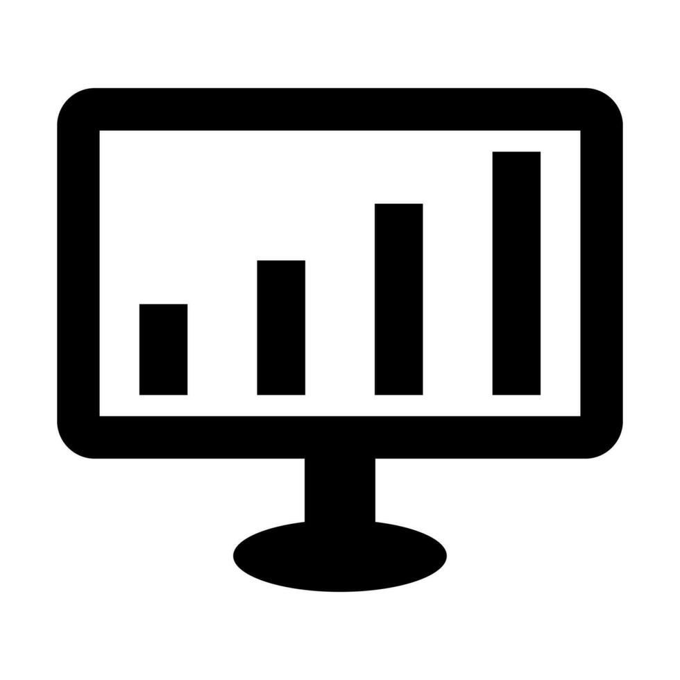 Chart Glyph Icon Design vector