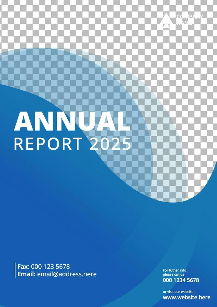 Professional gradation blue annual report vector