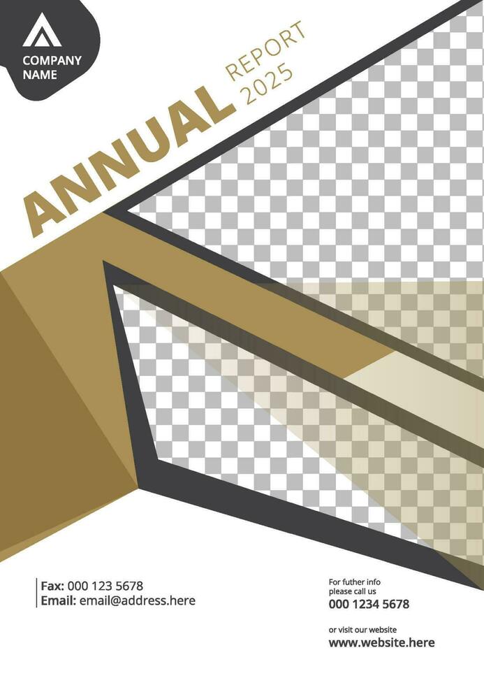 Professional brown annual report vector