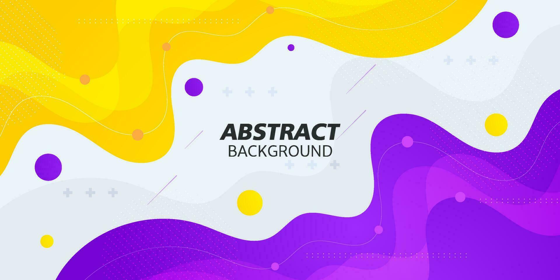 Modern bright purple and yellow geometric business banner wave design. creative banner design with wave shapes and lines for template. Simple horizontal banner. Eps10 vector