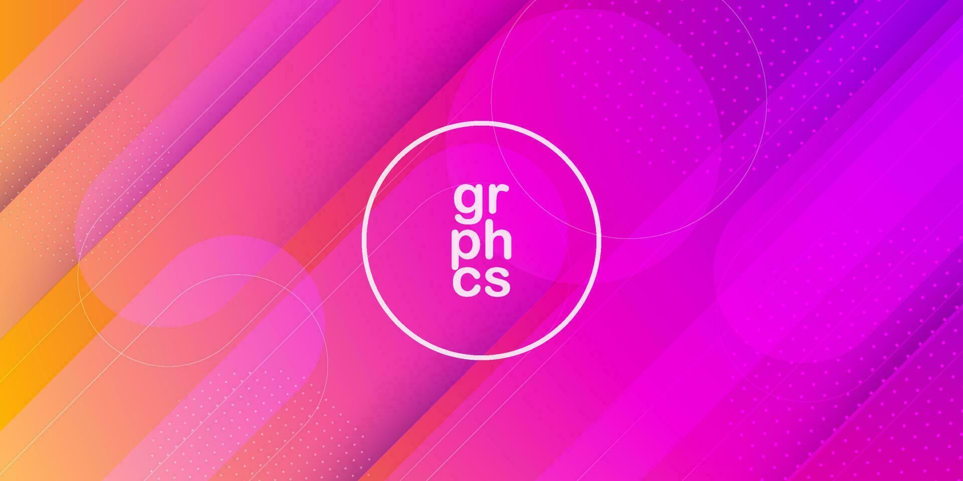 Dynamic colorful orange,  pink and purple gradient abstract illustration background with 3d look shadow purple simple pattern. Futuristic design and luxury.Eps10 vector