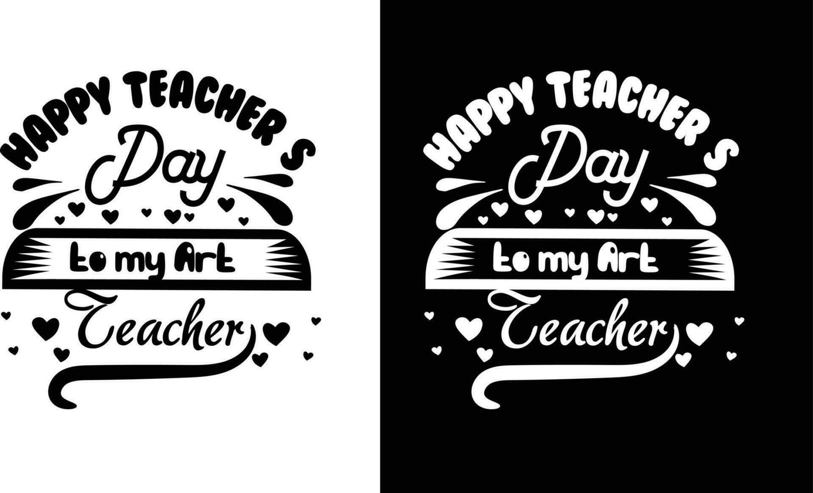 Happy teacher day typography shirt design vector