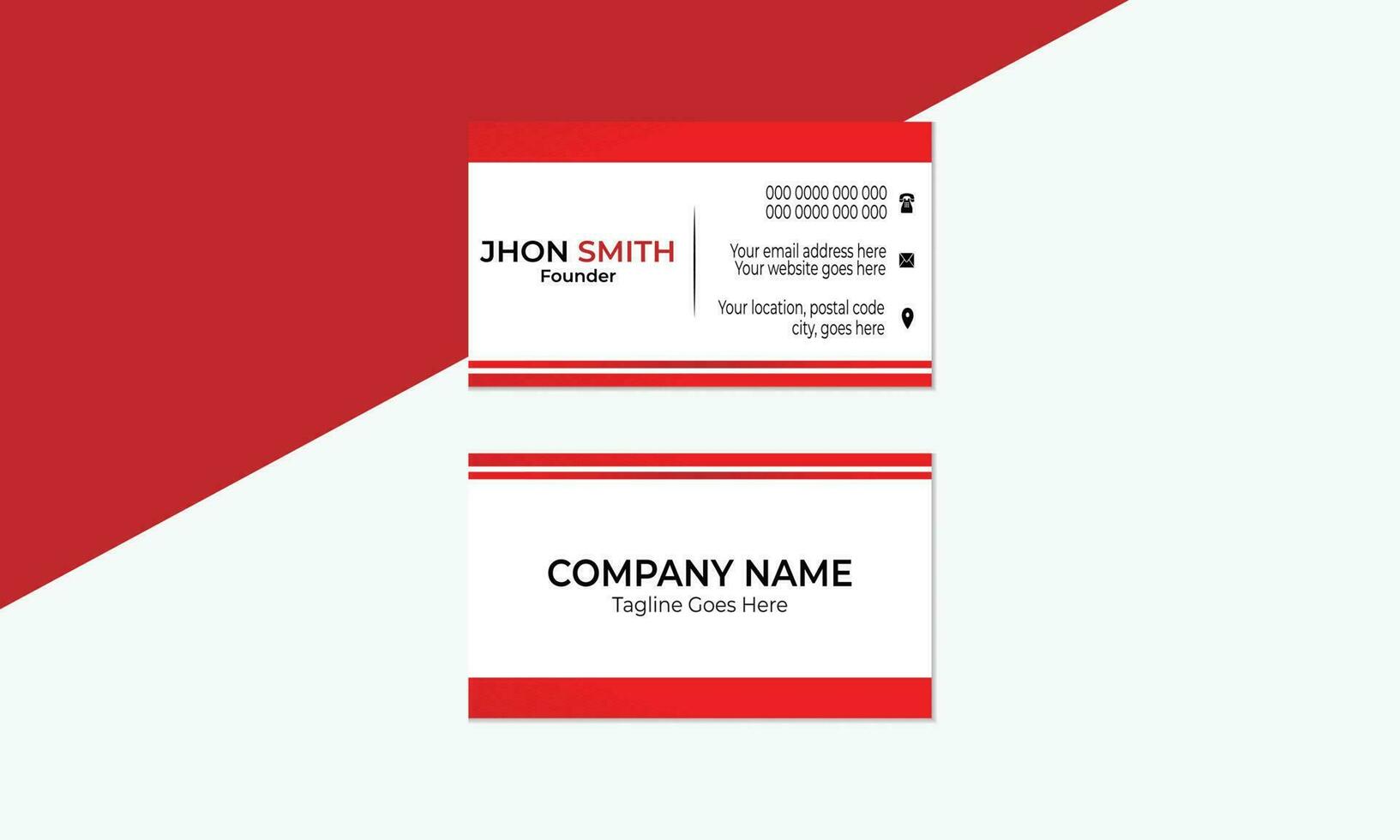 Creative modern corporate business card template , simple and clean design with vector format