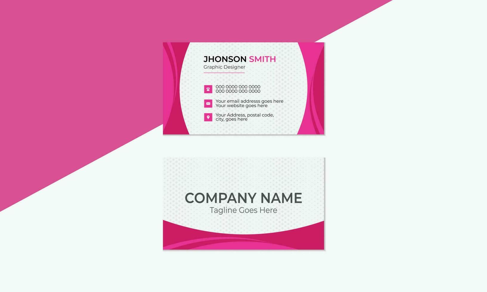 Creative stylish business card design template with vector format.