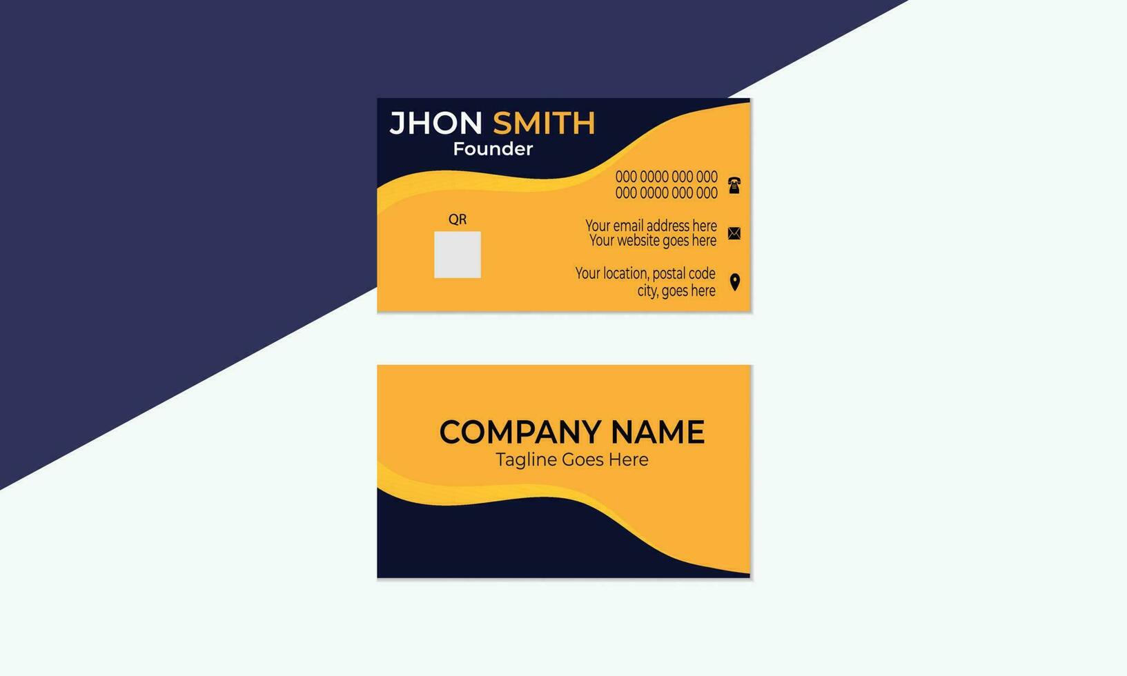 Yellow and black color abstract card design, creative and clean template with vector format.