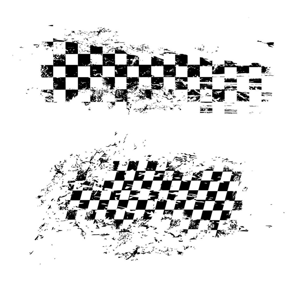 Race flag grunge pattern, vector sports symbol