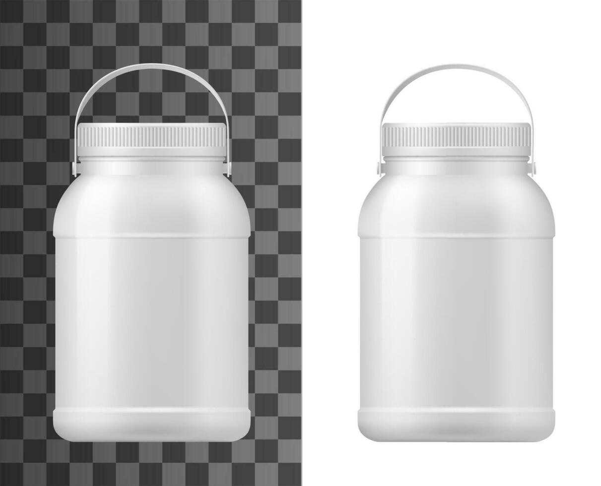 Plastic jar isolated vector big mayonnaise package