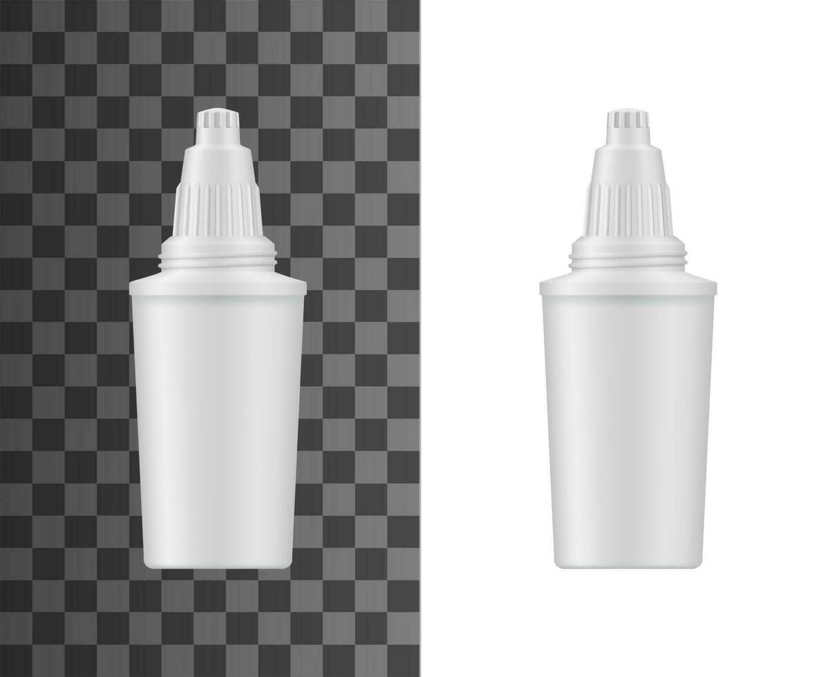 Water filter pitcher cartridge realistic mockup vector