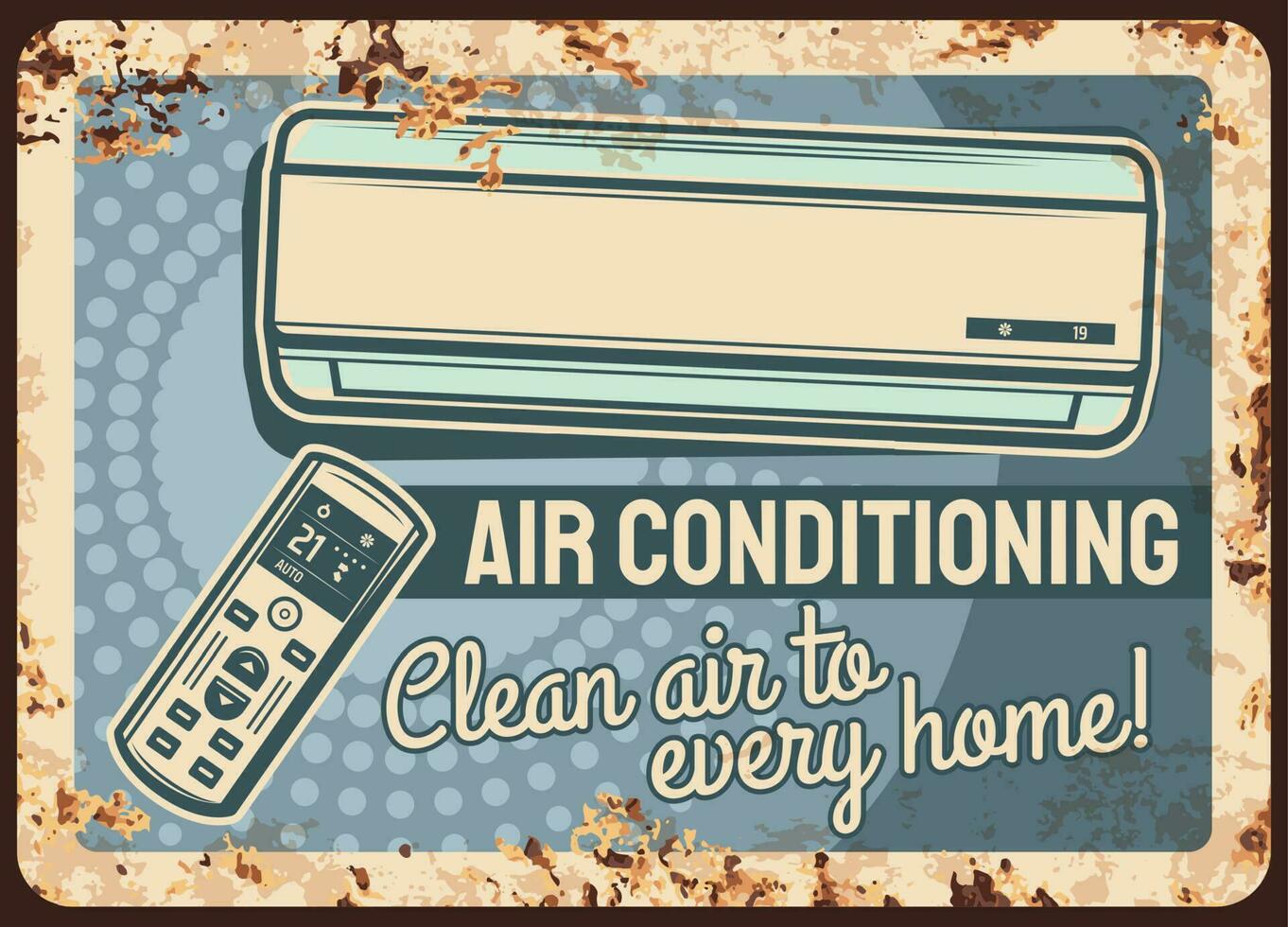 Air conditioning rusty plate, vector conditioner