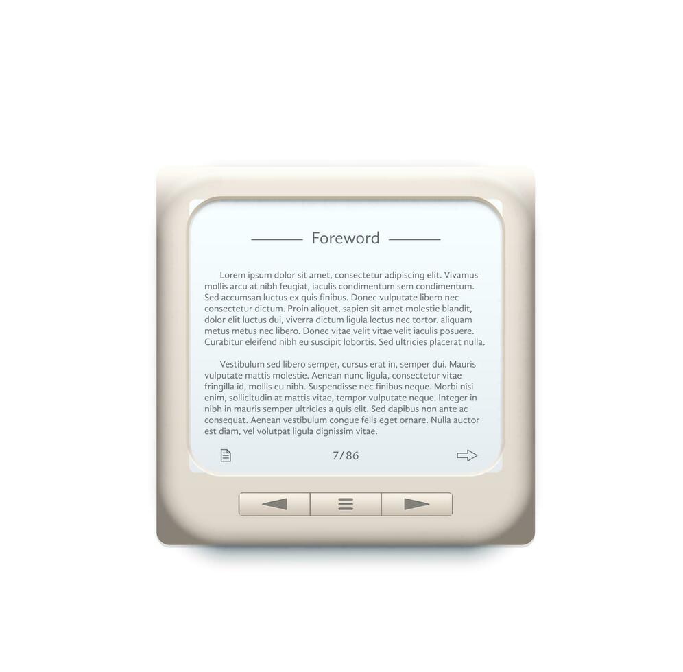 portable electronic book reader mobile device icon vector