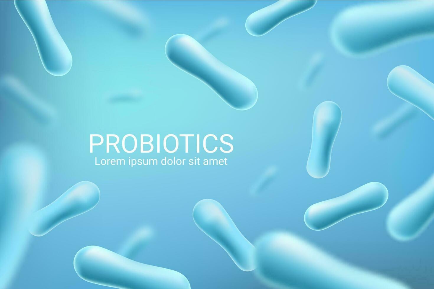 probiótico bacterias, lactobacillus 3d antecedentes vector