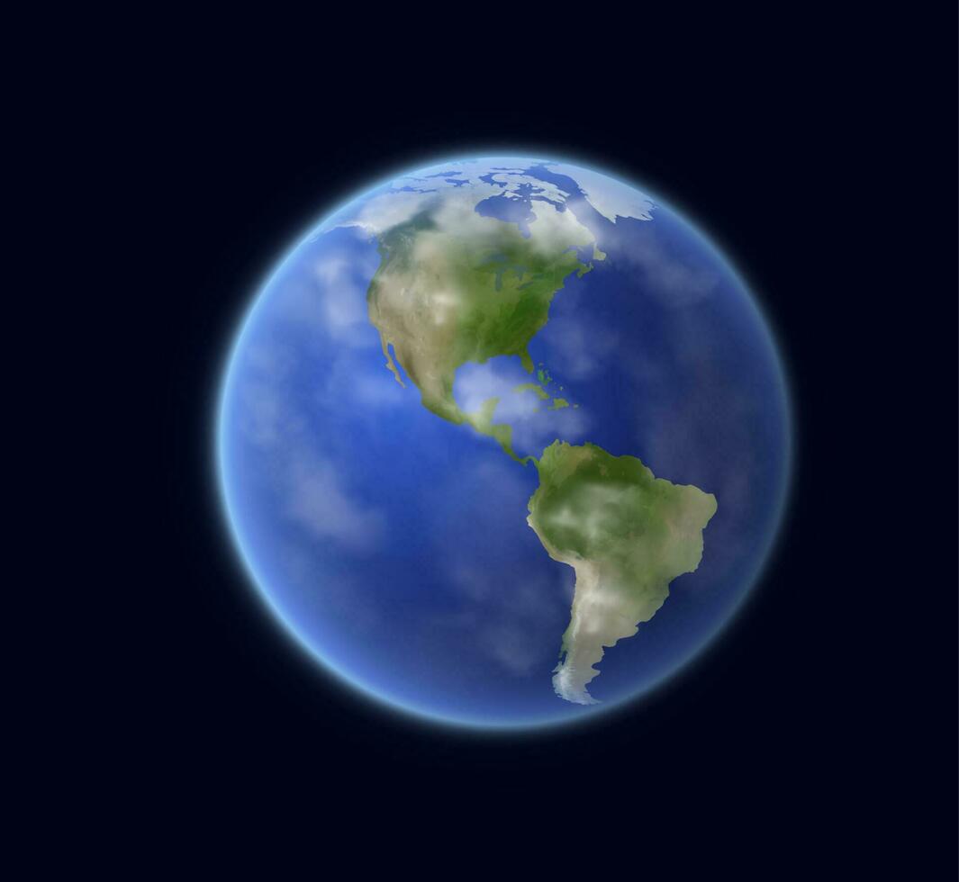 Earth planet globe, space and astronomy vector