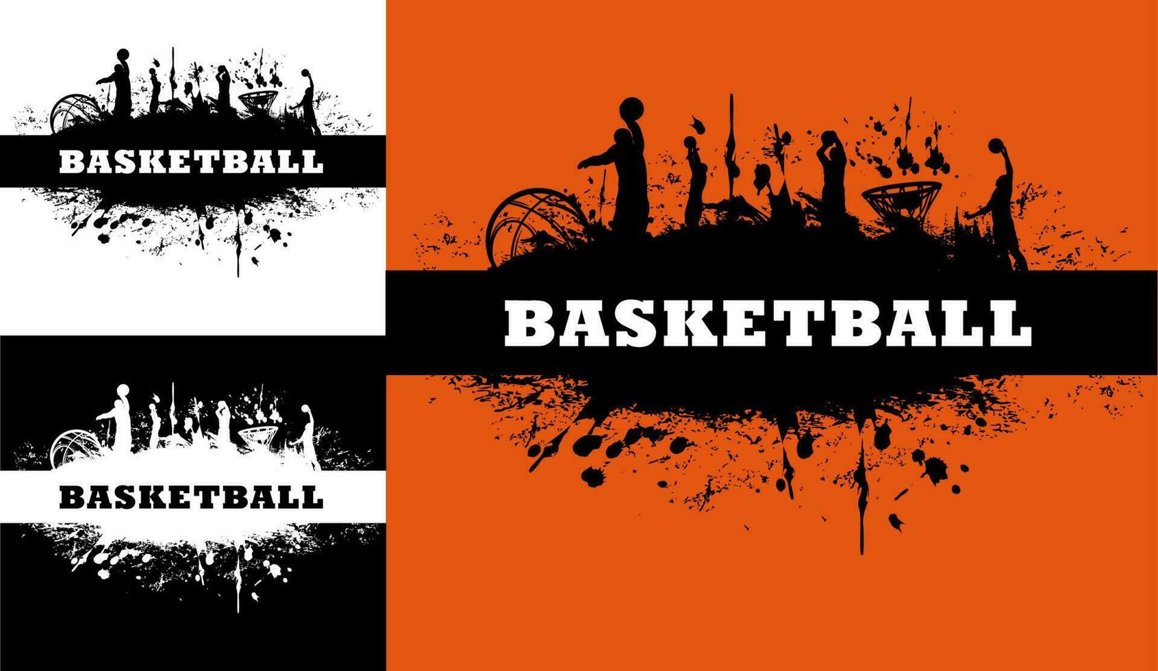 Basketball or streetball game grunge background vector