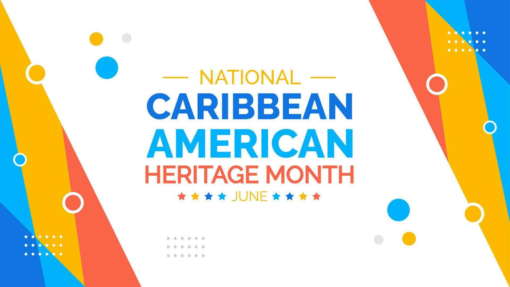 Caribbean American Heritage Month background or banner design template celebrated in june. vector illustration.