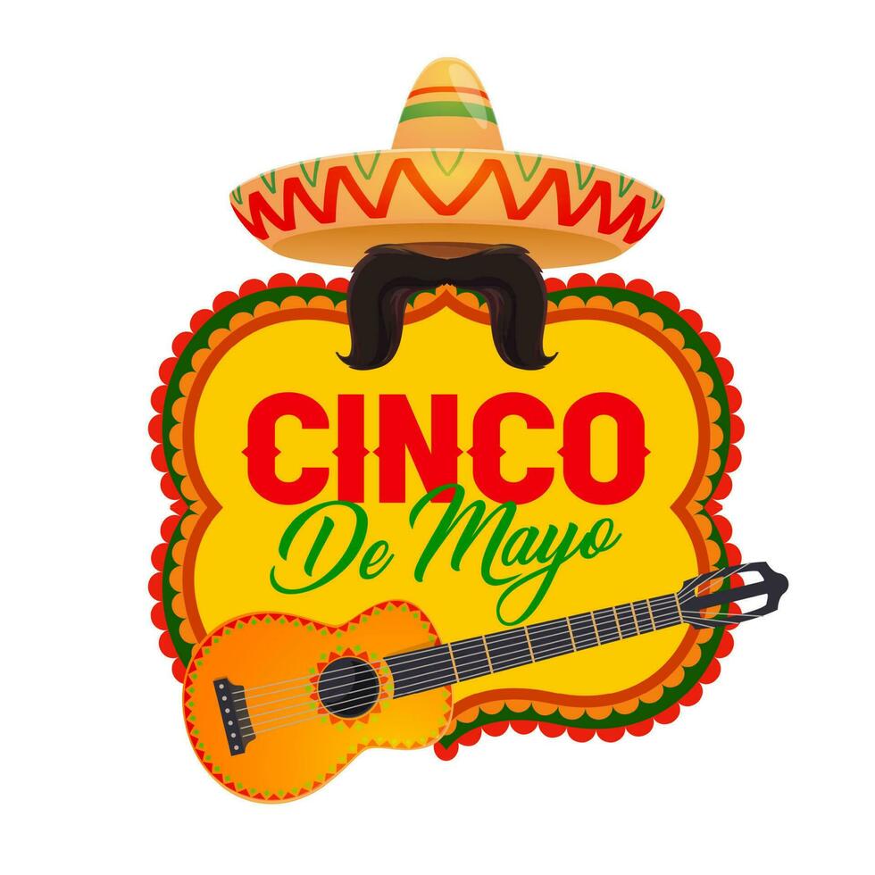 cinco Delaware mayonesa vector icono con mexicano símbolos