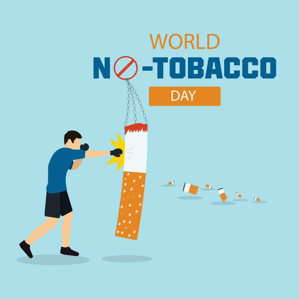 Free vector  world no tobacco day illustration