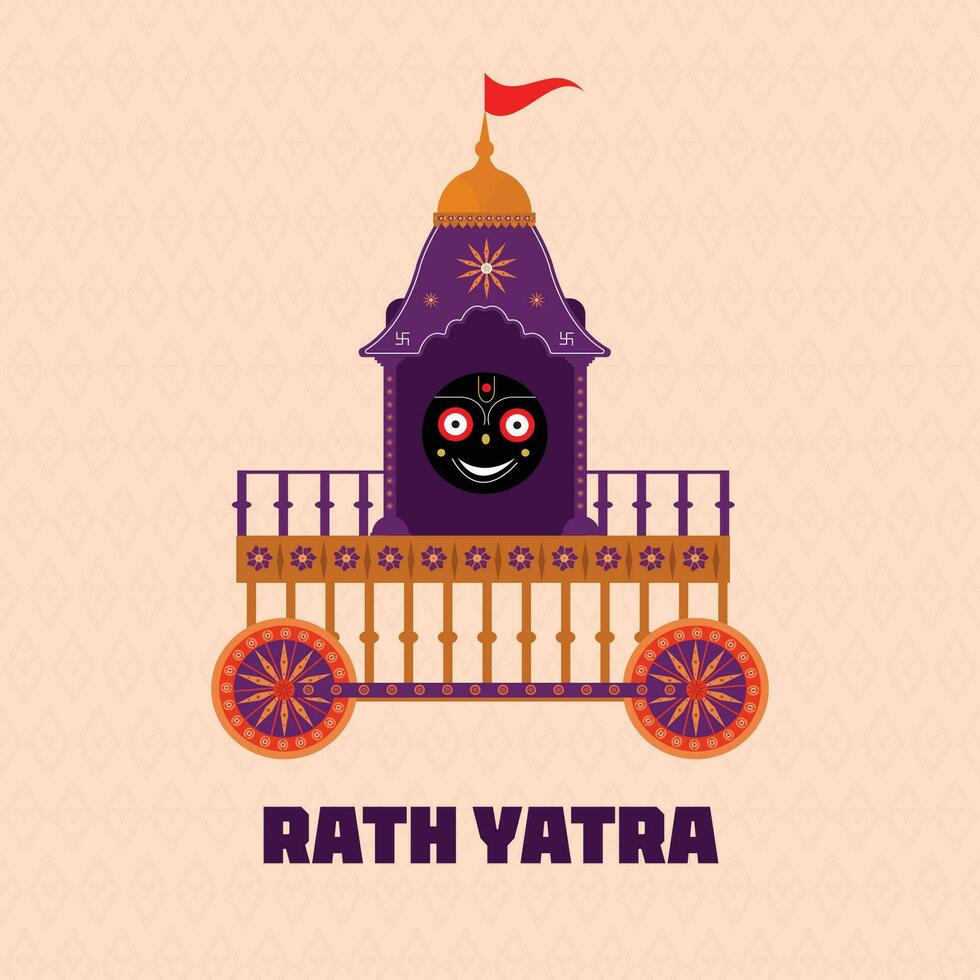 indio festival Jagannath rath yatra modelo vector