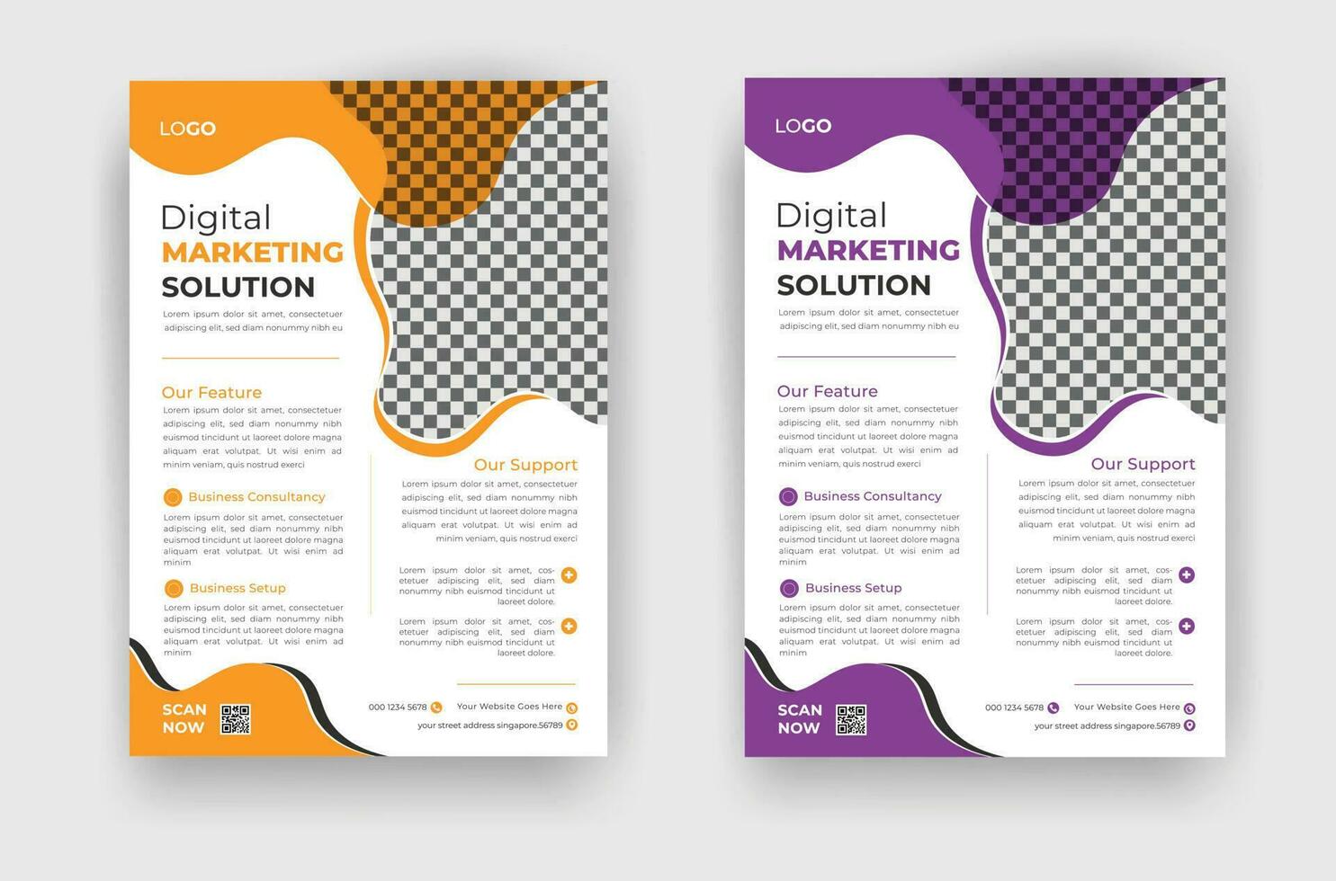 Modern and creative social media post flyer design vector template