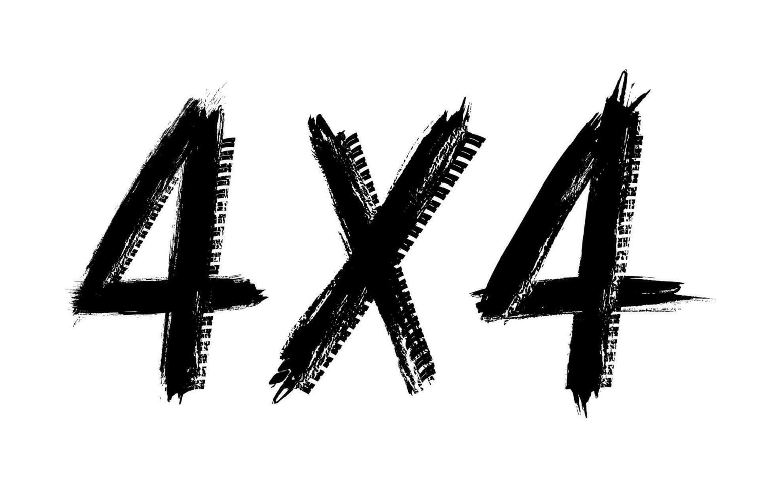 Offroad four wheel drive black tyre vector prints