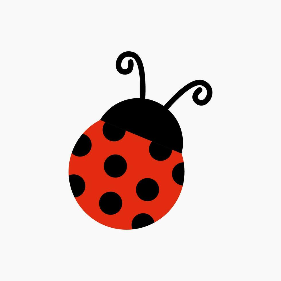 lady bug clip art vector illustration for design decorations. animal and nature theme illustration.