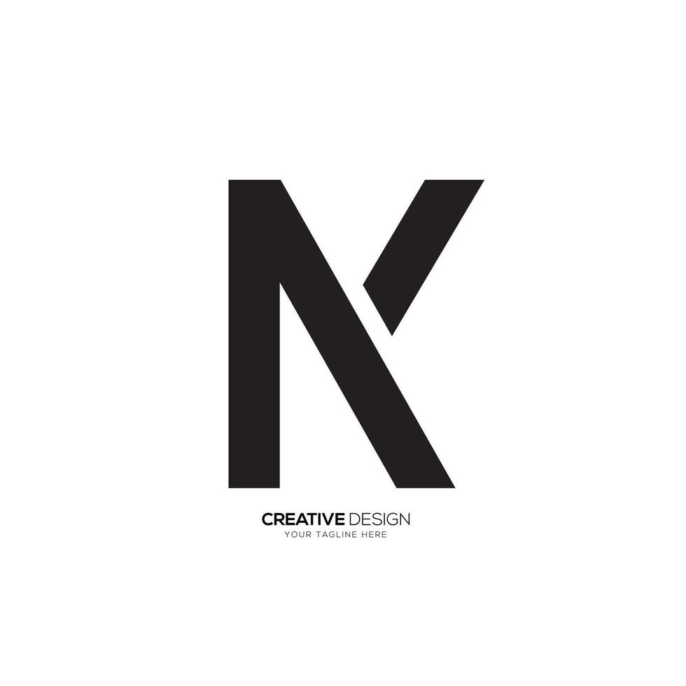 Letter AK or KA line art modern logo. AK unique logo. AK monogram logo. AK logo vector