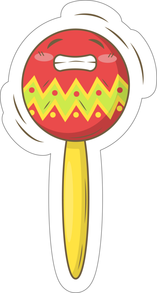 stickers with mexican food in cartoon doodle style png