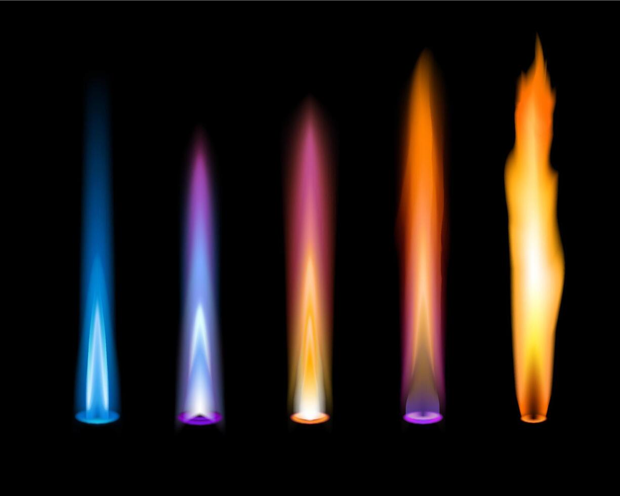 Color flames in chemical laboratory elements test 23840186 Vector Art at Vecteezy