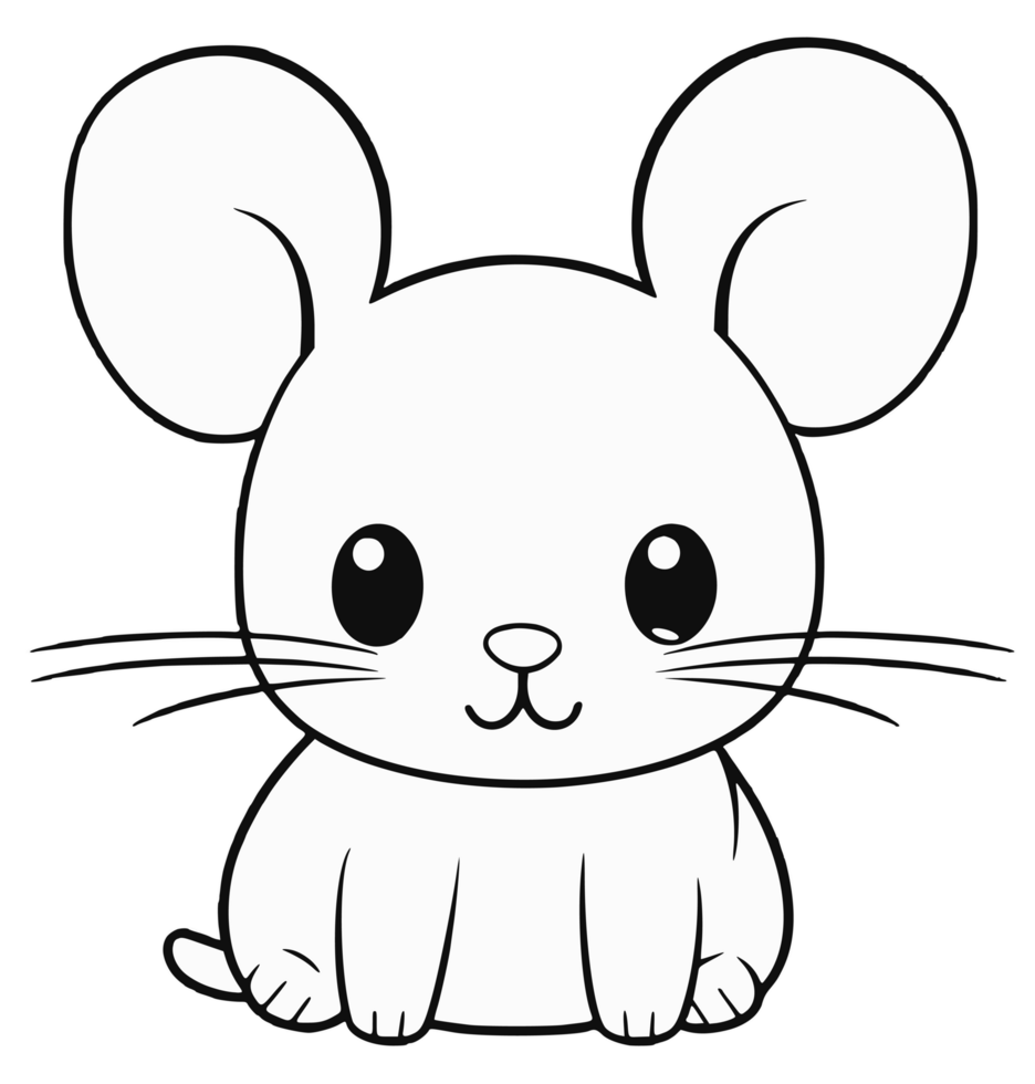 Baby Animal Coloring black and white coloring page for kids png