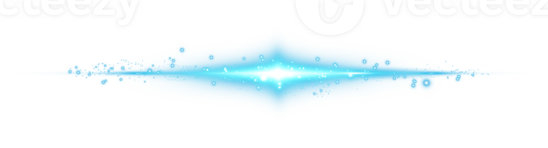 Blue horizontal lens flares. Laser beams, horizontal light rays. Beautiful light flares. Glowing streaks on transparent background. Glowing stripes. Luminous abstract sparkling. Laser beams. png
