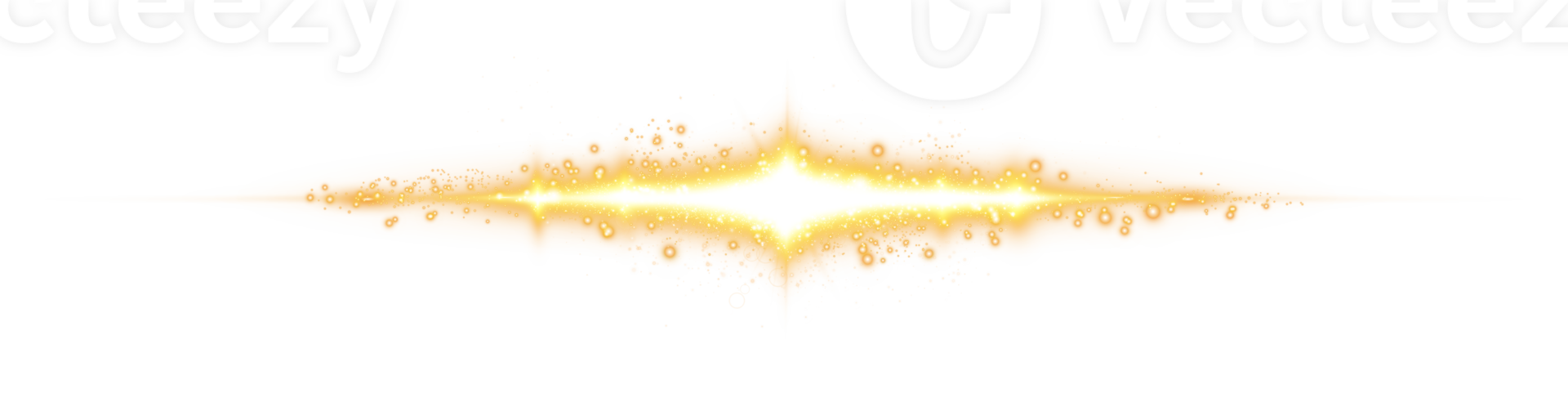 Yellow horizontal lens flares. Laser beams, horizontal light rays. Laser beams. Sparks and stars. PNG. png