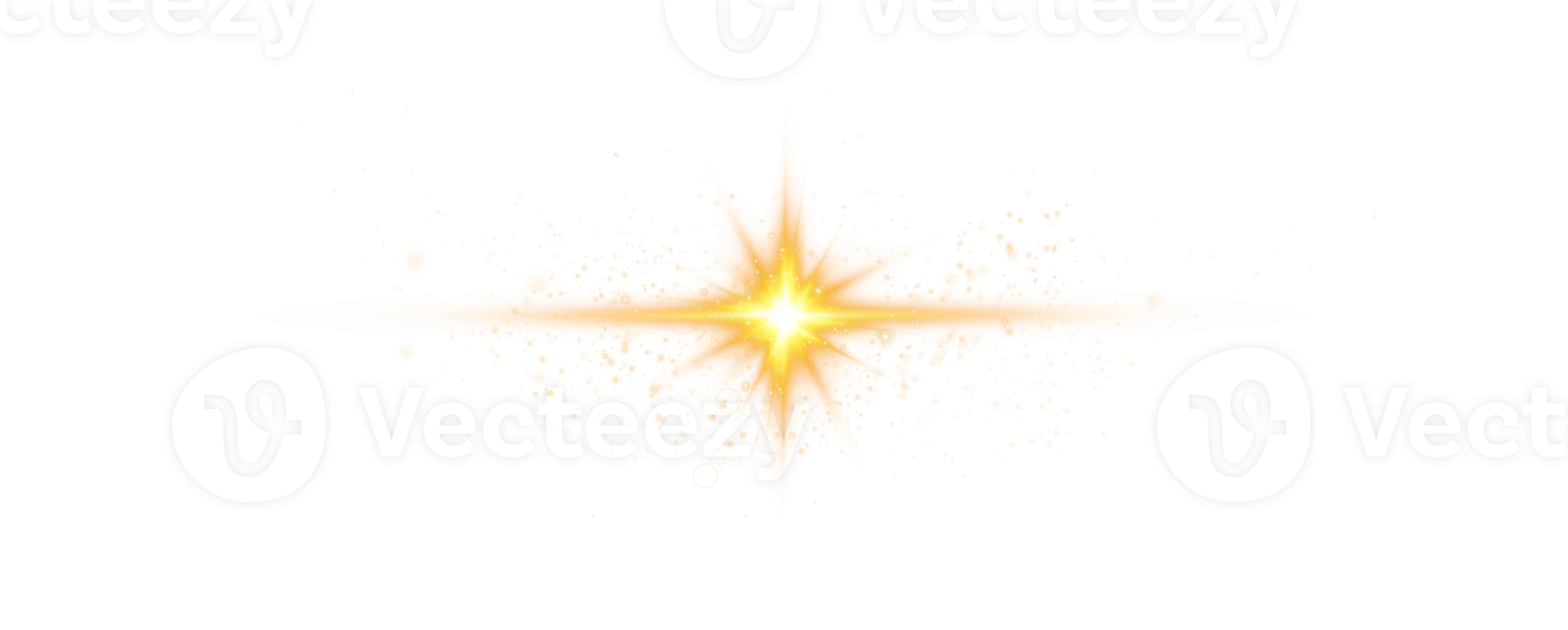 Yellow horizontal lens flares. Laser beams, horizontal light rays. Laser beams. Sparks and stars. PNG. png