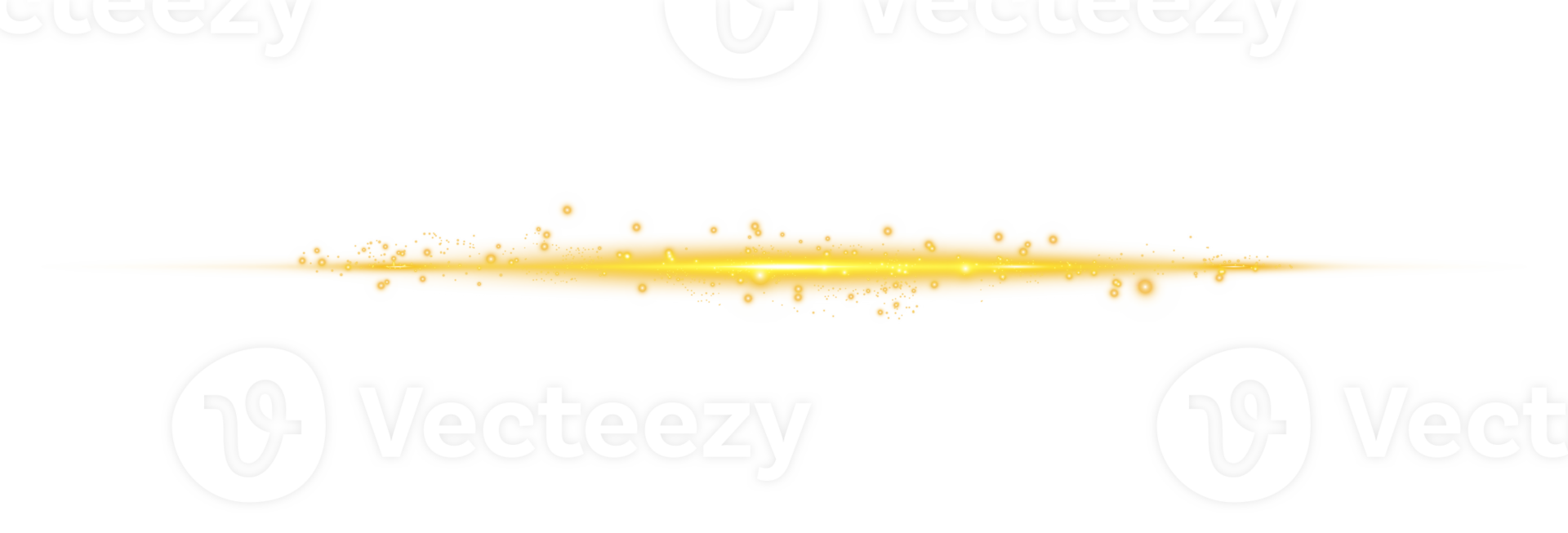 Yellow horizontal lens flares. Laser beams, horizontal light rays