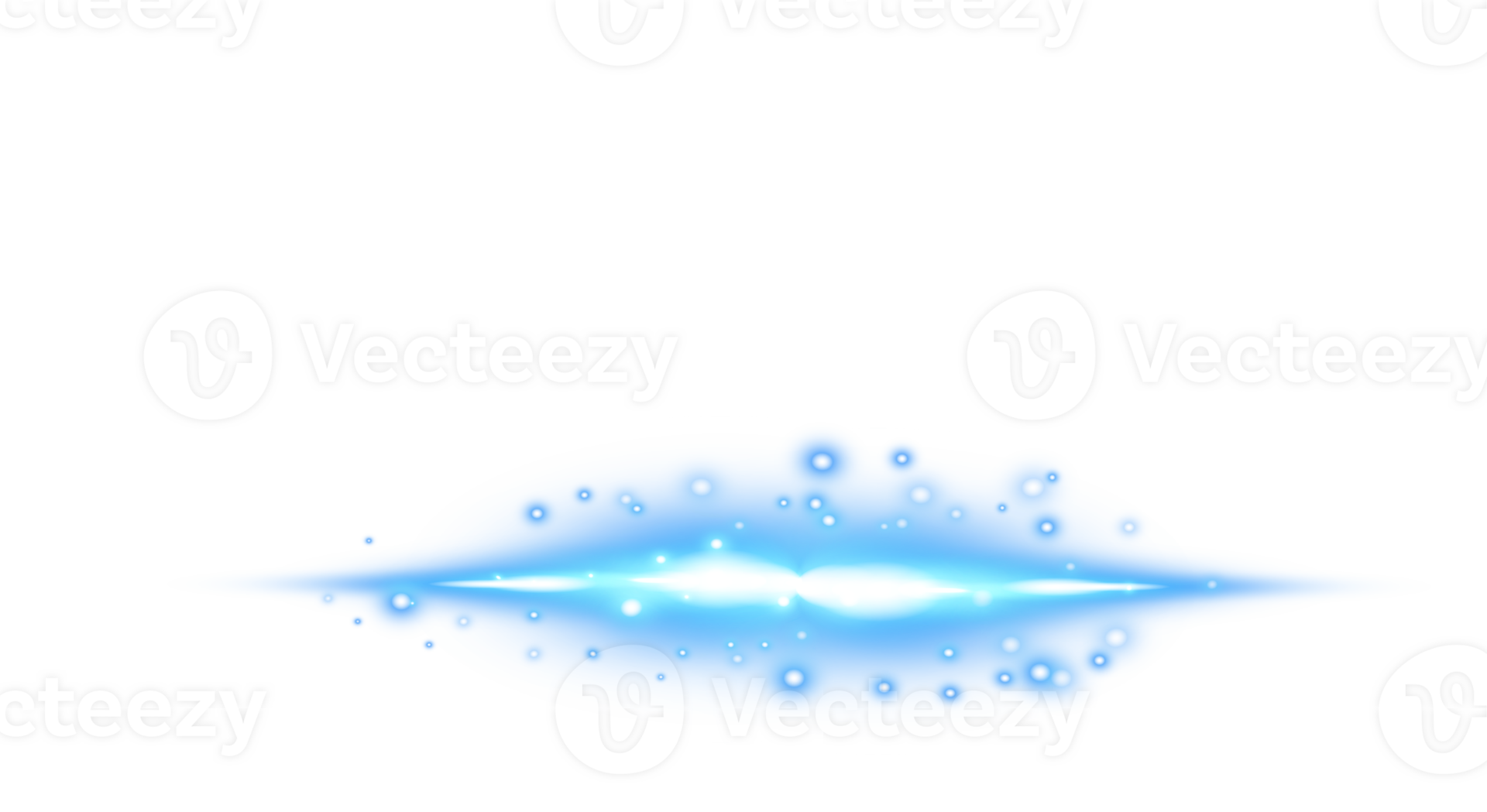 Blue horizontal lens flares. Laser beams, horizontal light rays