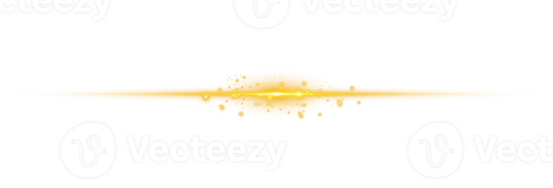 Yellow horizontal lens flares. Laser beams, horizontal light rays. Laser beams. Sparks and stars. PNG. png