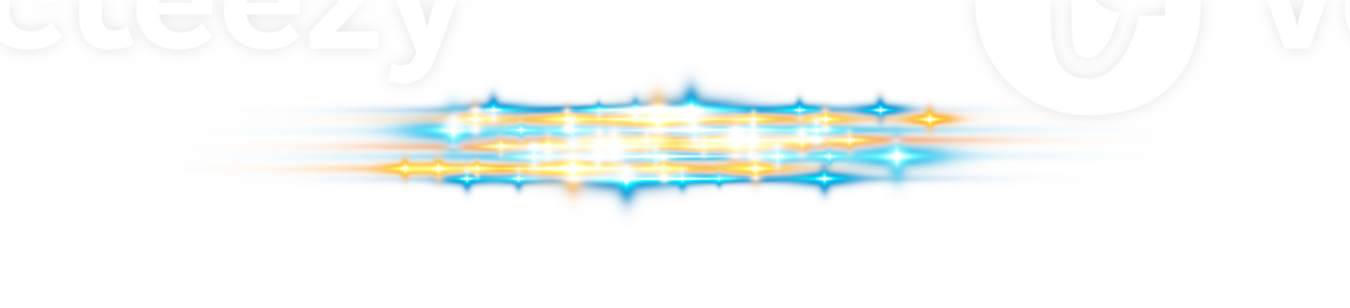Blue and yellow horizontal lens flares. Laser beams, horizontal light rays. Beautiful light flares. Glowing streaks on transparent background. Glowing stripes. Luminous abstract sparkling. png