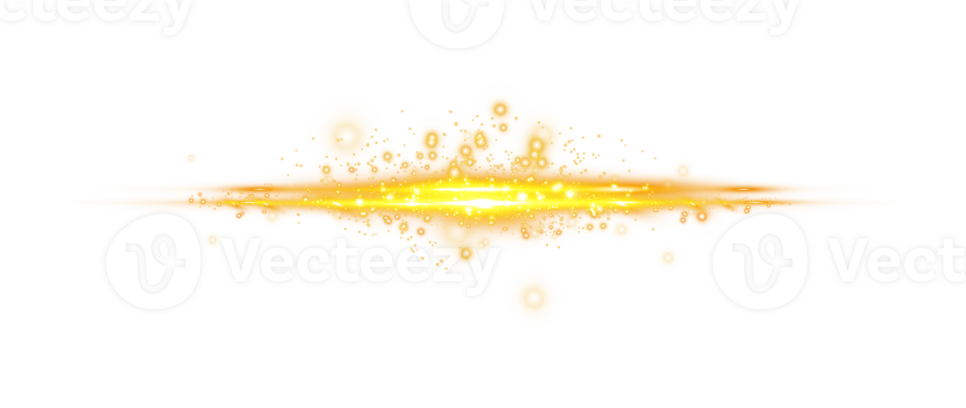 Yellow horizontal lens flares. Laser beams, horizontal light rays. Laser beams. Sparks and stars. PNG. png