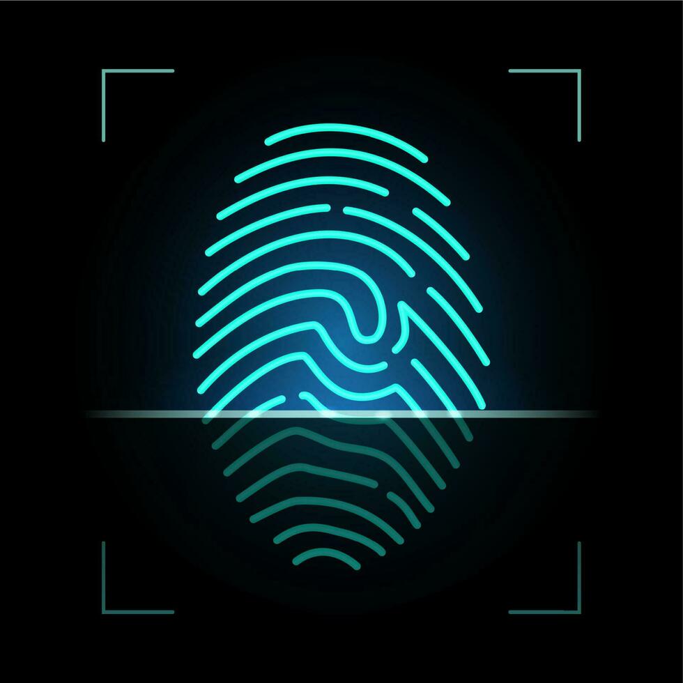 Fingerprint scanner, biometric finger print access vector