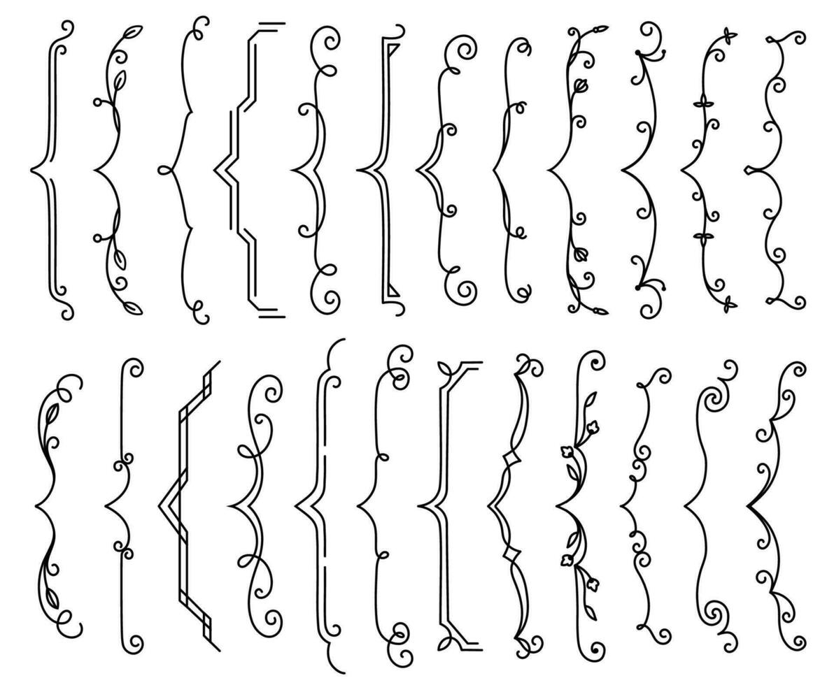 paréntesis fronteras, texto soportes florecer marcos vector